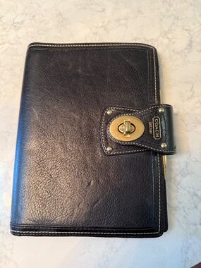 vintage Coach Legacy Turnlock Leather Agenda Planner Journal,